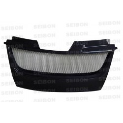 TD-style carbon fiber front grille for 2006-2009 Volkswagen Golf GTI (Emblem Shaved) 